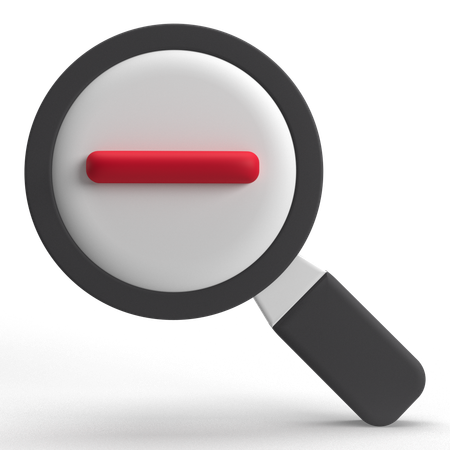 Zoom Out  3D Icon
