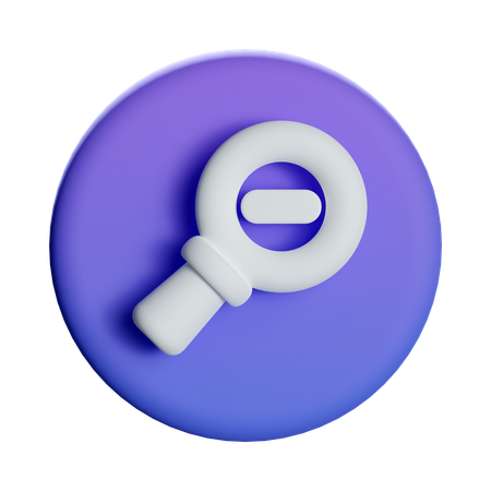Zoom Out  3D Icon