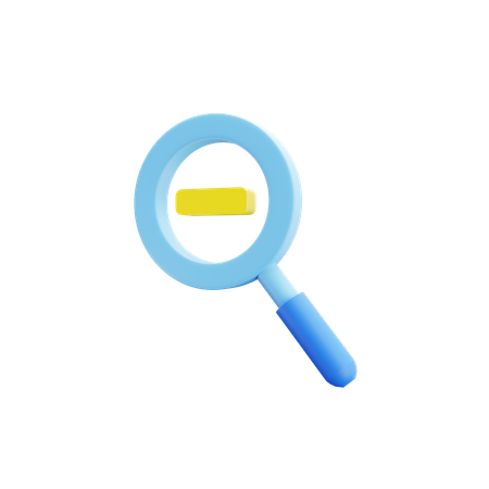 Zoom Out  3D Icon