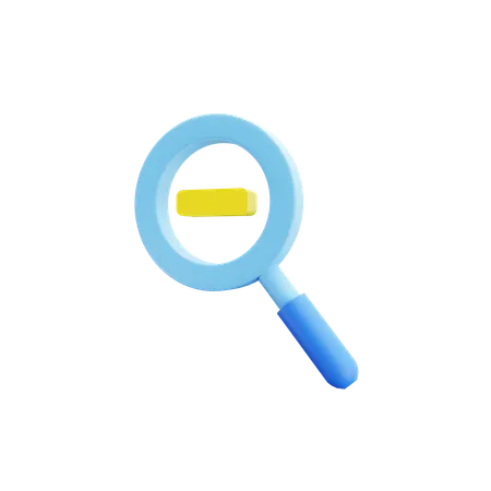 Zoom Out  3D Icon