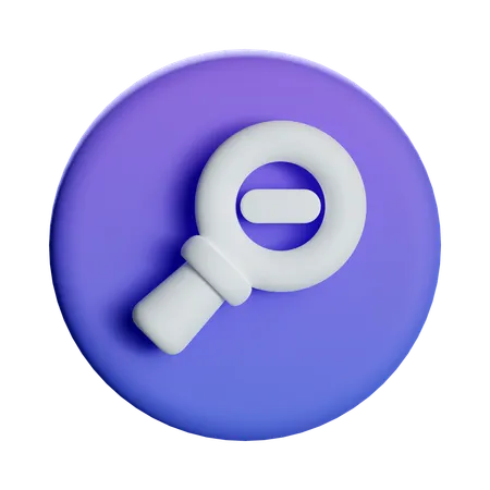 Zoom Out  3D Icon