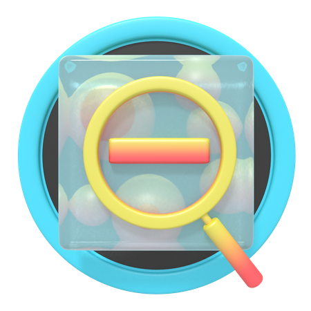 Zoom Out Button  3D Icon