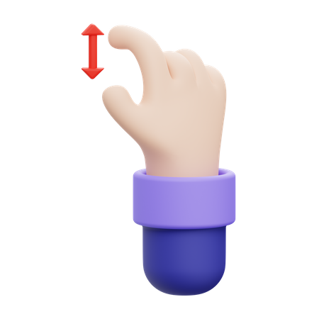 Zoom Out Hand Gesture  3D Illustration