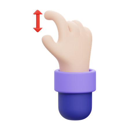 Zoom Out Hand Gesture 3D Illustration