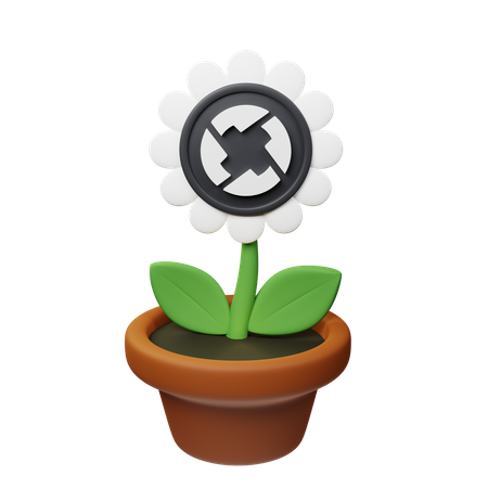 Pot de plante crypto zrx  3D Icon
