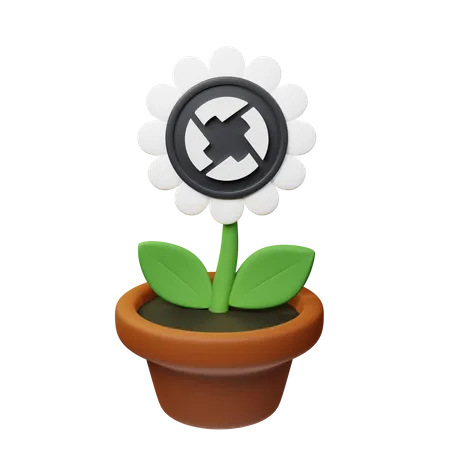 Pot de plante crypto zrx  3D Icon