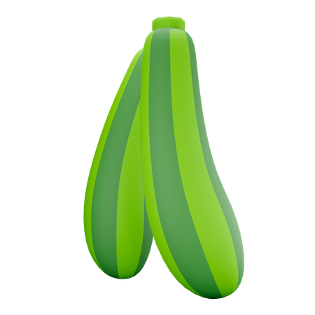 Zucchini 3D Illustration