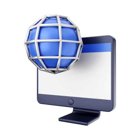 Zugang zum Internet 3D Icon