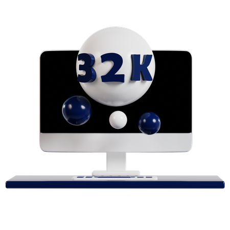 Zukunftsvision Technologie 32K  3D Illustration