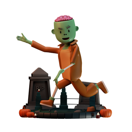Zumbi apontado para a direita  3D Icon