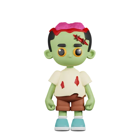 Zumbi em pé  3D Illustration