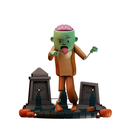 Zumbi em pose de pé  3D Icon