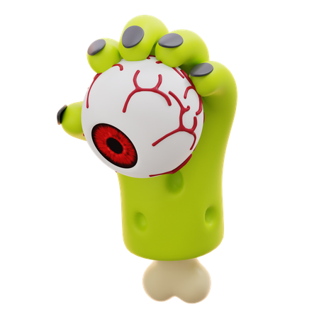 Mão de zumbi com olho  3D Icon