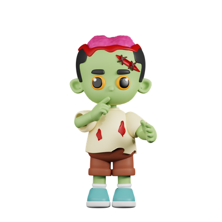 Zumbi quieto  3D Illustration