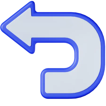 Ruckwarts Pfeil 3 D Symbol 3D Icon