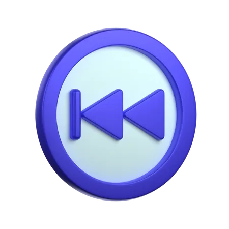 Schaltfläche „Zurück springen“  3D Icon