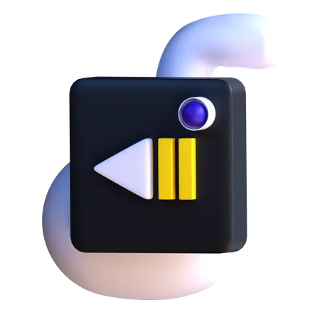 Zurückspulen  3D Icon