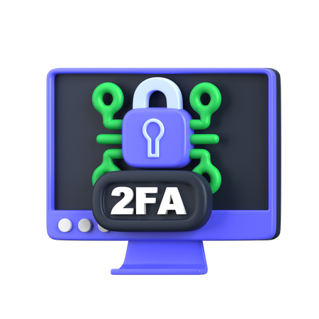 Zwei-Faktor-Authentifizierung  3D Icon