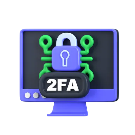 Zwei-Faktor-Authentifizierung  3D Icon