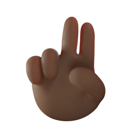 Zwei Finger  3D Illustration