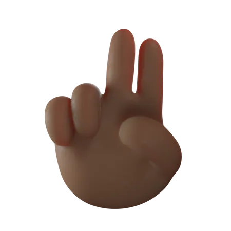 Zwei Finger  3D Illustration