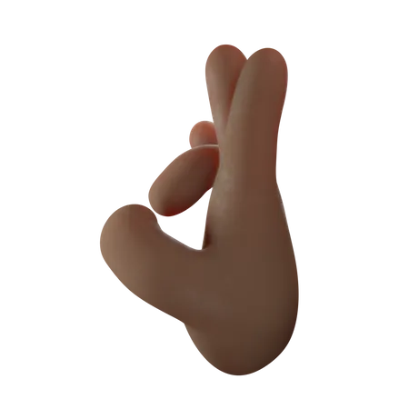 Zwei-Finger-Geste  3D Illustration