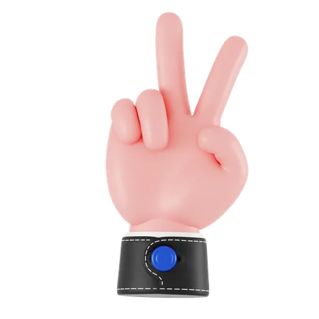 Zwei-Finger-Handbewegung  3D Icon