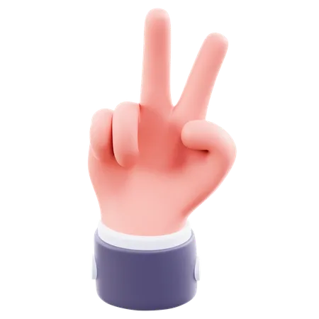 Zwei-Finger-Handbewegung  3D Icon