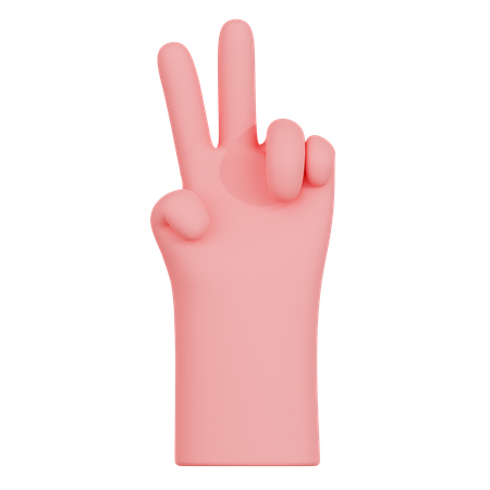 Zwei-Finger-Handbewegung  3D Icon