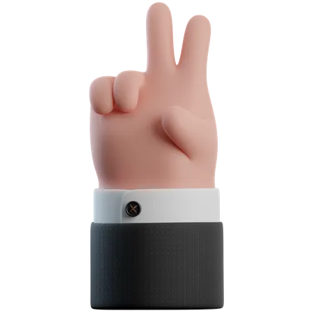 Zwei-Finger-Handbewegung  3D Icon
