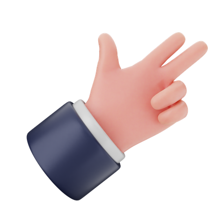 Zwei-Finger-Handgesten  3D Icon