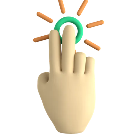 Zwei-Finger-Klick  3D Icon