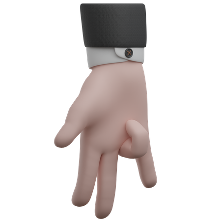 Zwei gehende Handbewegungen  3D Icon