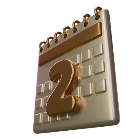 Zwei Kalender  3D Icon