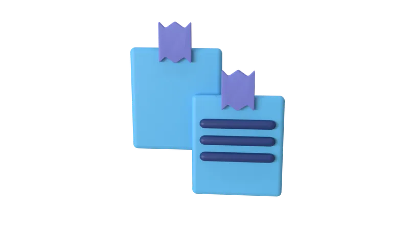 Zwei Notizen  3D Icon