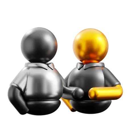 Zwei Menschen  3D Icon