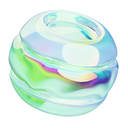 Zwei zusammengebundene Ball Ballon Chrom  3D Icon