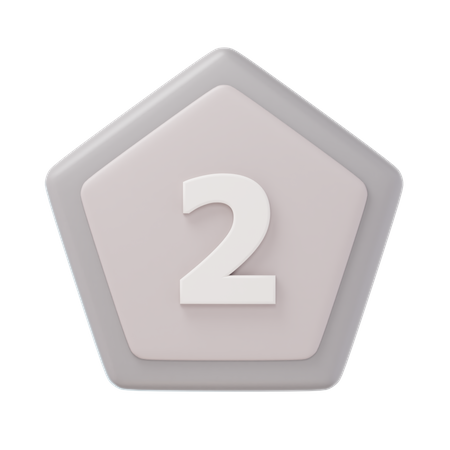 Zweiter Platz Silbermedaille  3D Icon