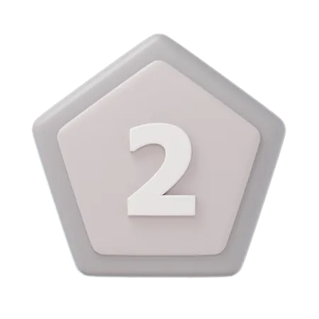 Zweiter Platz Silbermedaille  3D Icon