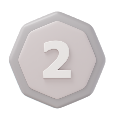 Zweiter Platz Silbermedaille  3D Icon