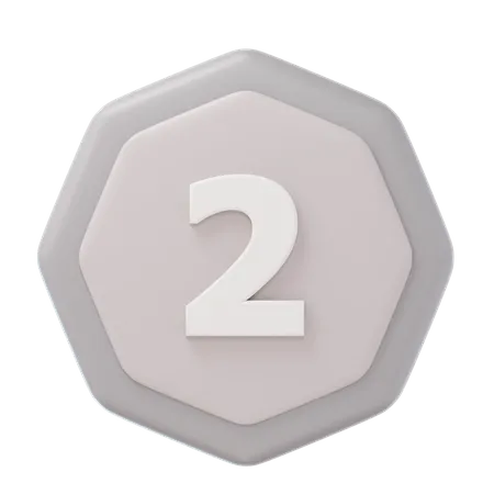 Zweiter Platz Silbermedaille  3D Icon