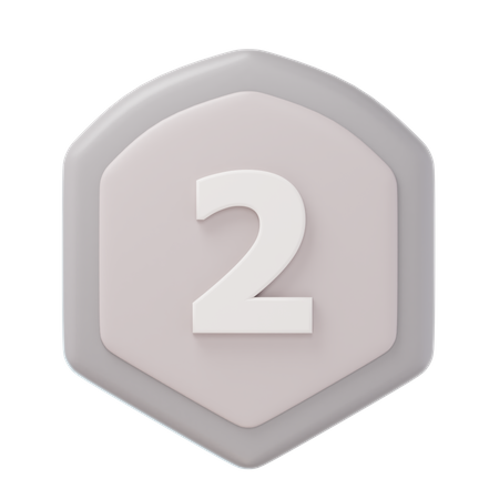 Zweiter Platz Silbermedaille  3D Icon