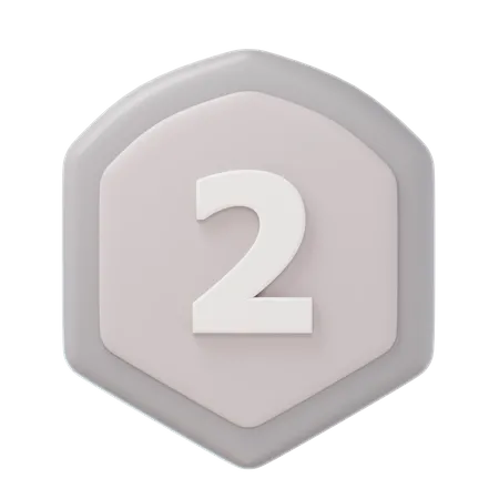 Zweiter Platz Silbermedaille  3D Icon