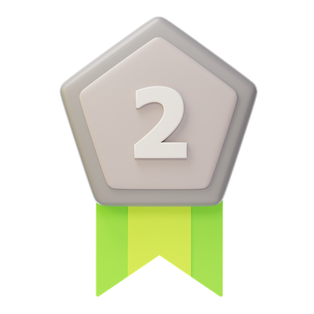 Zweiter Platz Silbermedaille  3D Icon