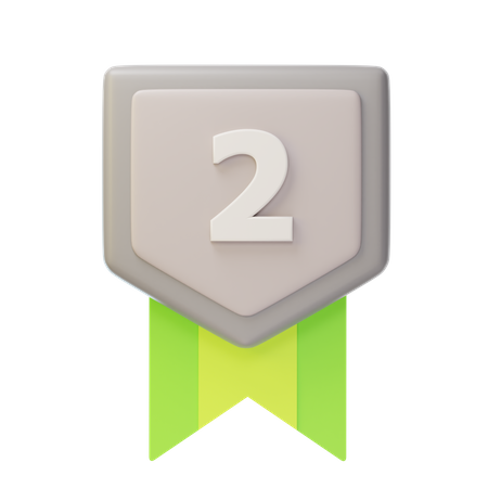 Zweiter Platz Silbermedaille  3D Icon