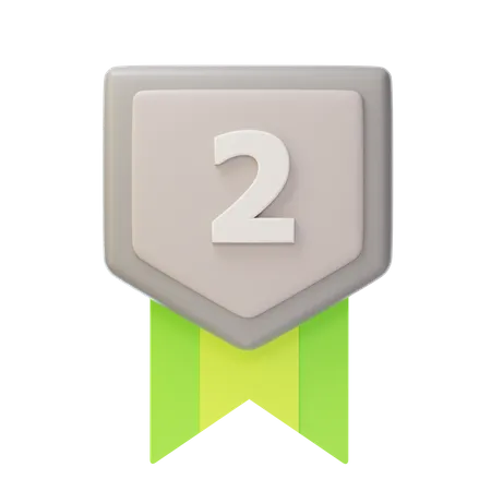 Zweiter Platz Silbermedaille  3D Icon