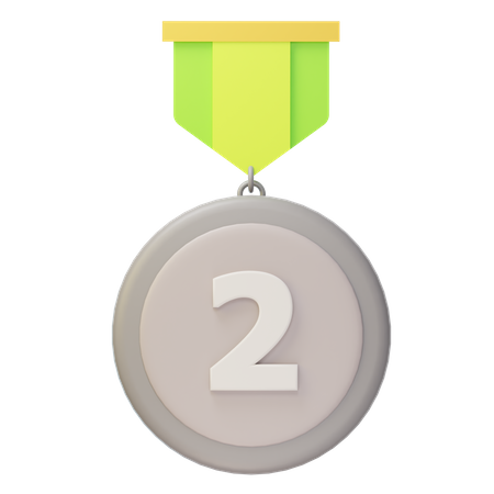 Zweiter Platz Silbermedaille  3D Icon