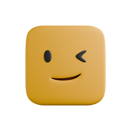 Zwinkern  3D Icon