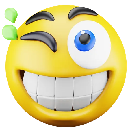 Zwinker-Emoji  3D Icon