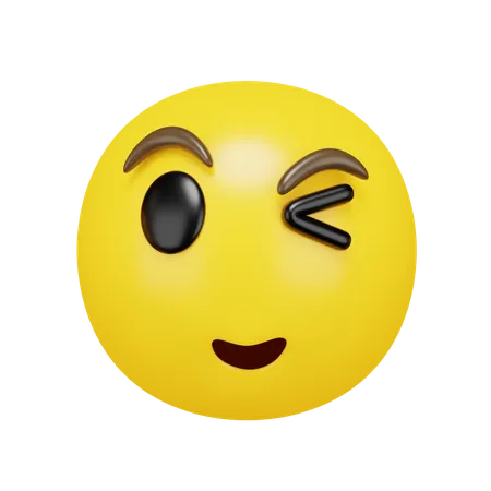 Zwinkerndes Gesicht  3D Emoji